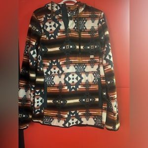 Men’s small Dravus fleece patterned jacket, new condition lightly worn!